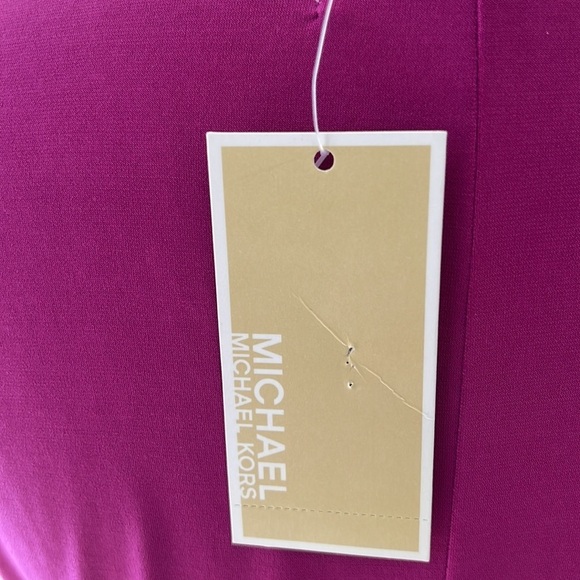 New! Michael Michel Kors large peony faux wrap dress. - Picture 4 of 9